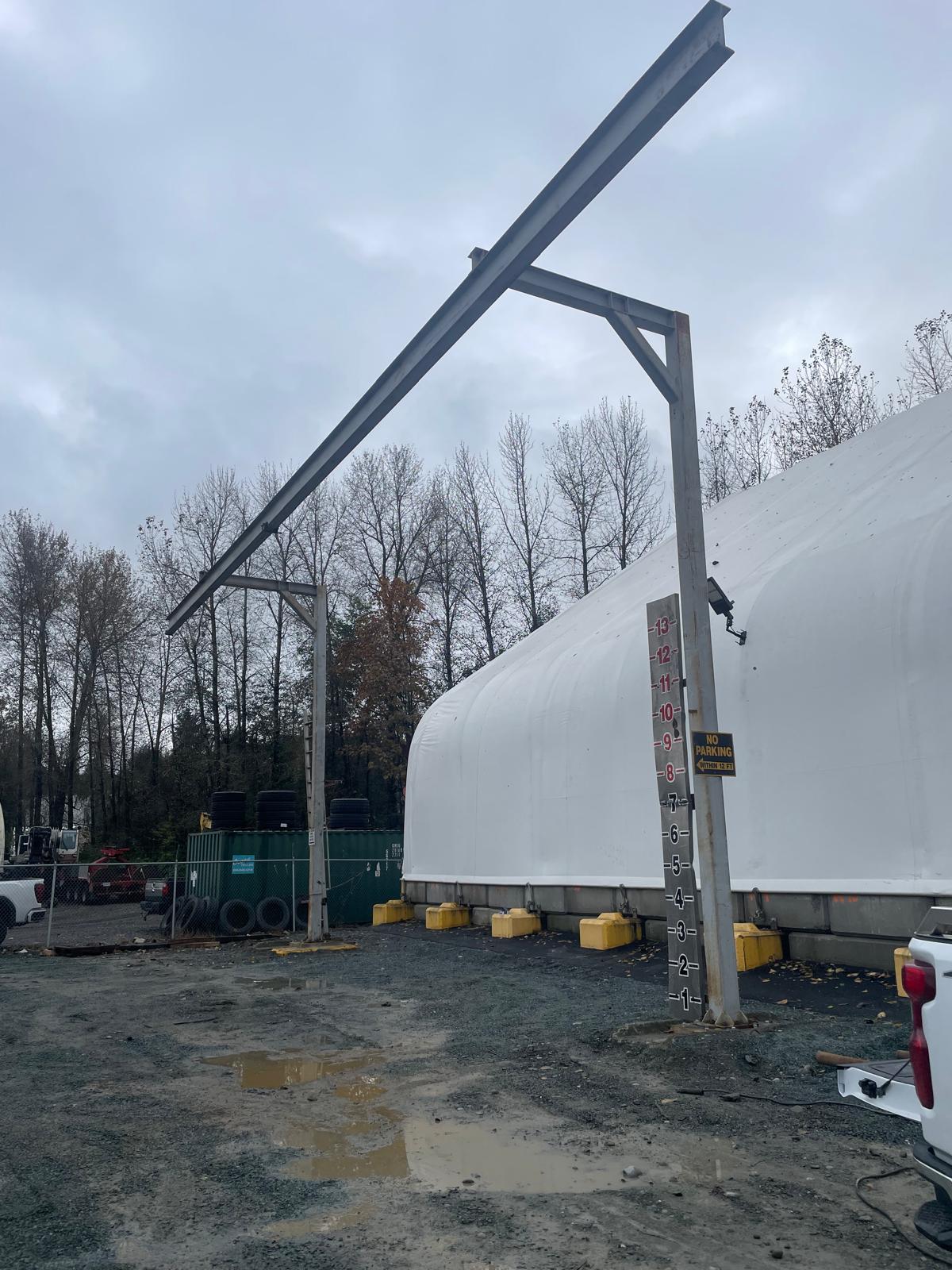 Fabric structure steel framing